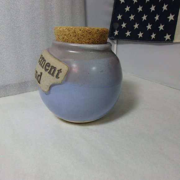 Handcrafted Pottery Jar & Stand Retirement Money Fund - Picture 10 of 12